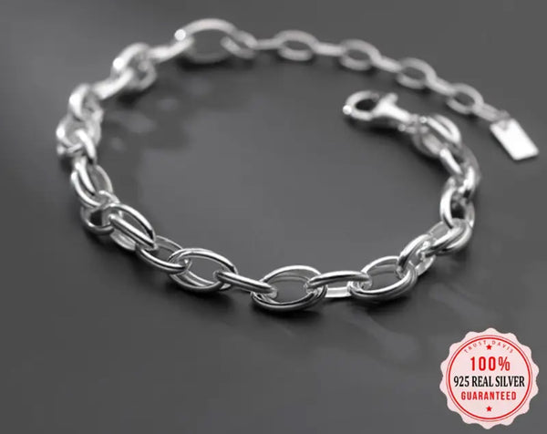 Chunky Silver link Bracelet