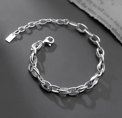 Chunky Silver link Bracelet