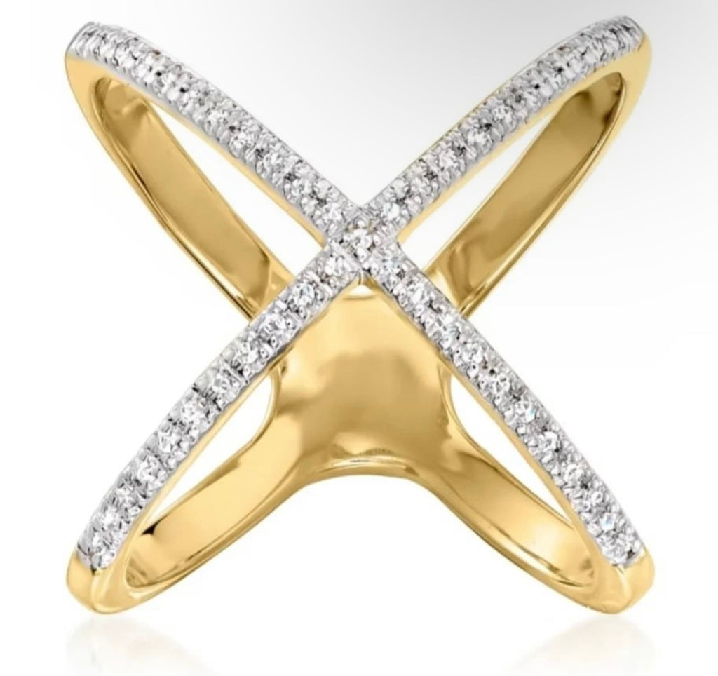 Women's criss hot sale cross ring