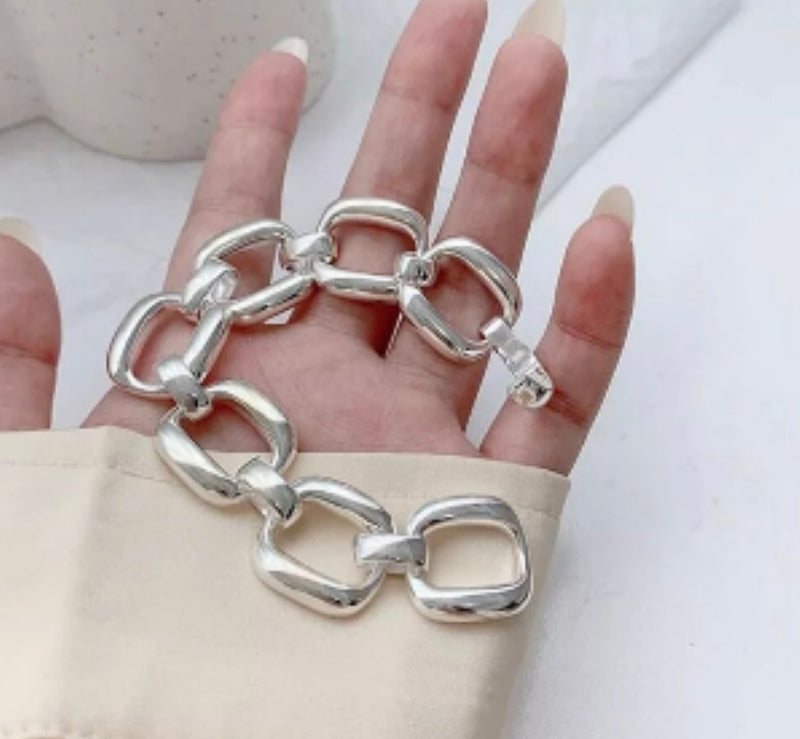 Chunky Silver Bracelet