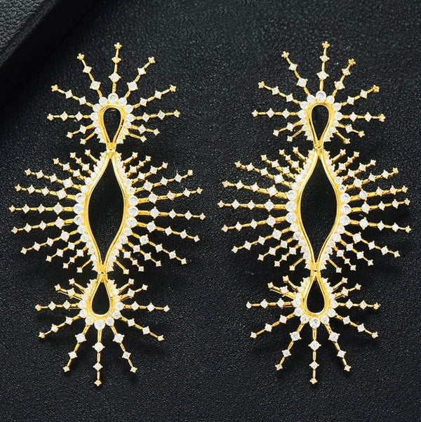 Sparkle and Shine with the Famous Luxury Fireworks Charm Earrings for Women Wedding.
