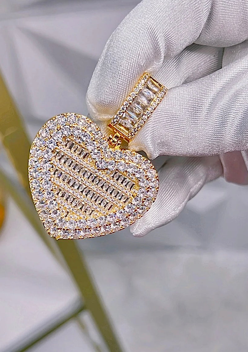 Dazzling Love Micro Pave Heart Necklace